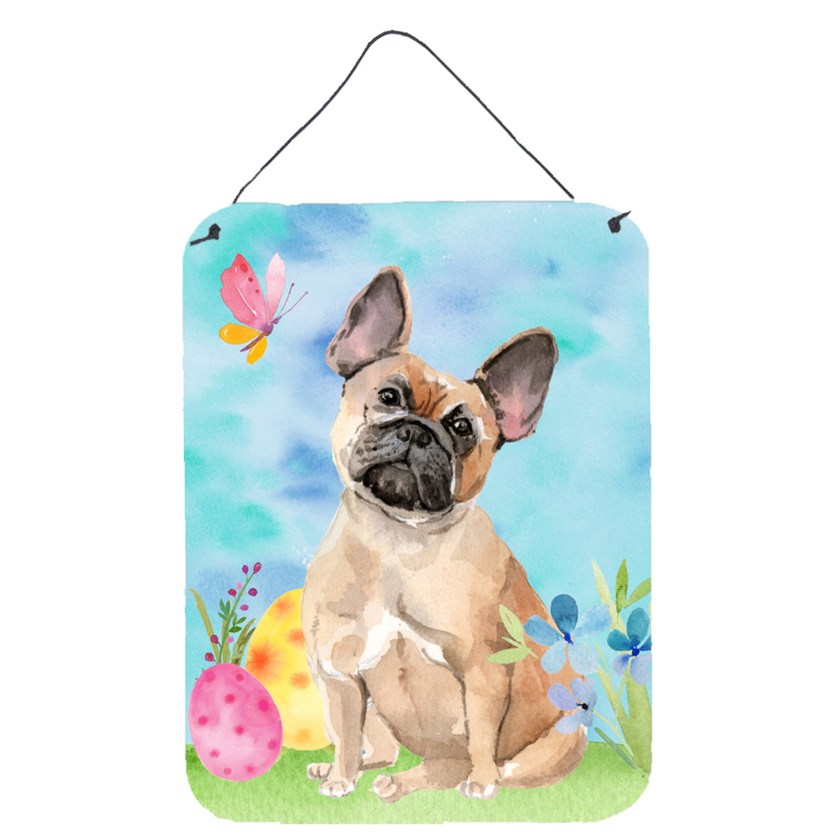 CarolineS Treasures Fawn French Bulldog Easter Metal Print, 16 Inch  Inch  X 12 Inch  Inch , Multicolor