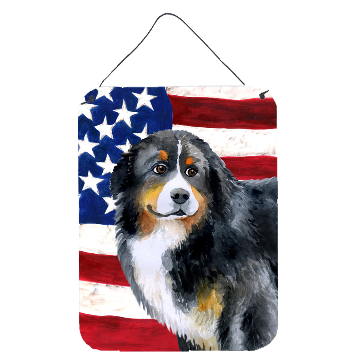 CarolineS Treasures Bernese Mountain Dog Patriotic Metal Print, 16 Inch  Inch  X 12 Inch  Inch , Multicolor