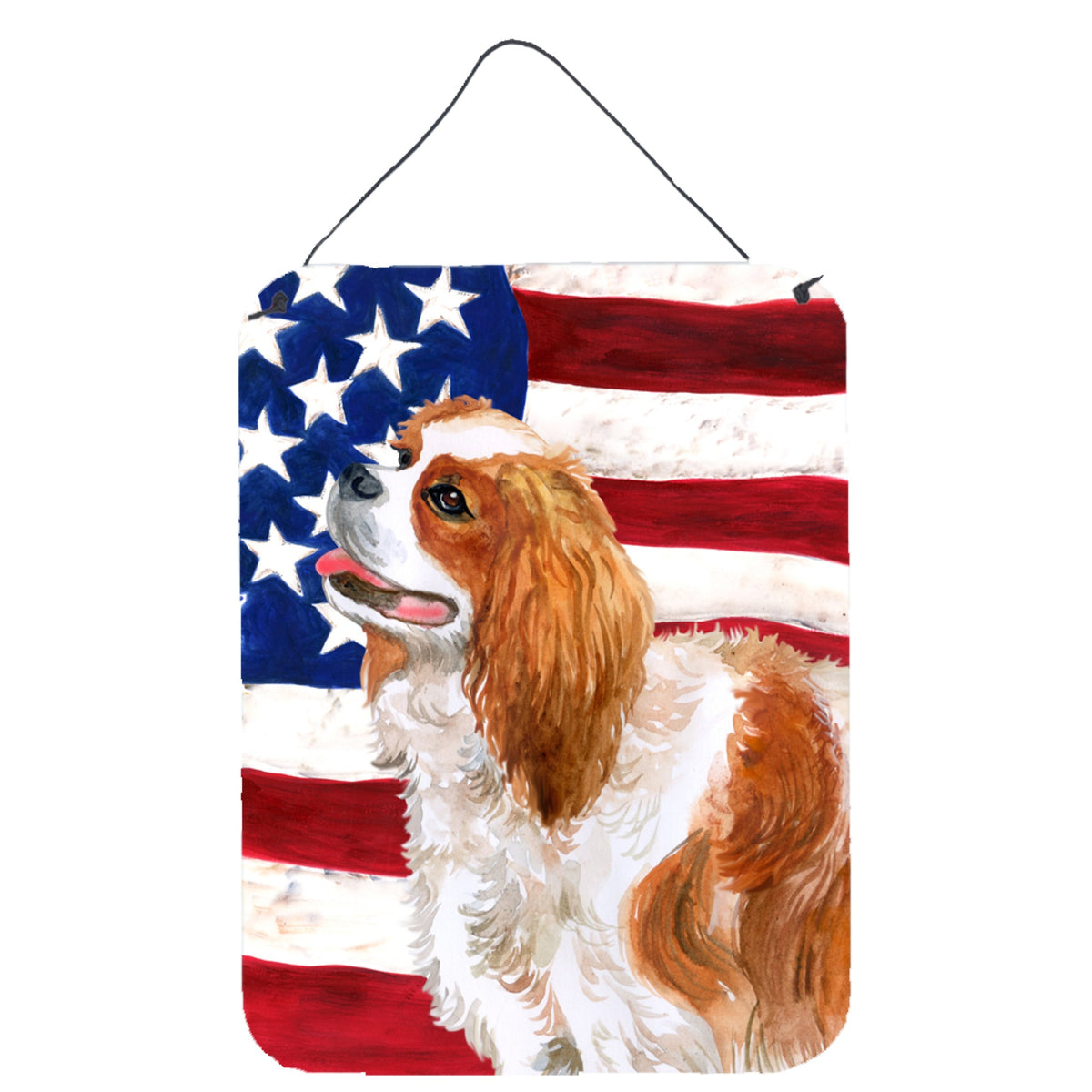 CarolineS Treasures Cavalier Spaniel Patriotic Metal Print, 16 Inch  Inch  X 12 Inch  Inch , Multicolor