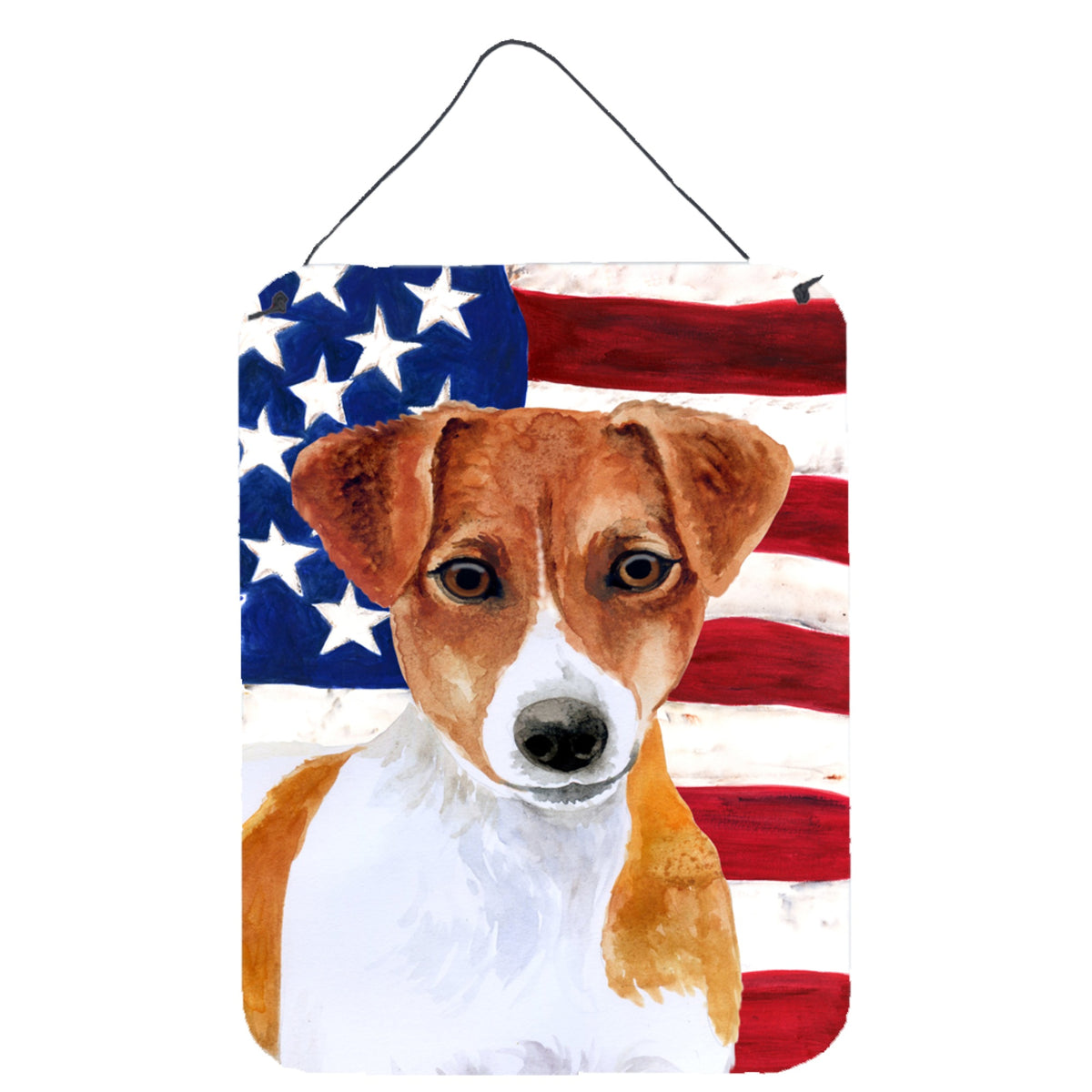 CarolineS Treasures Jack Russell Terrier Patriotic Metal Print, 16 Inch  Inch  X 12 Inch  Inch , Multicolor