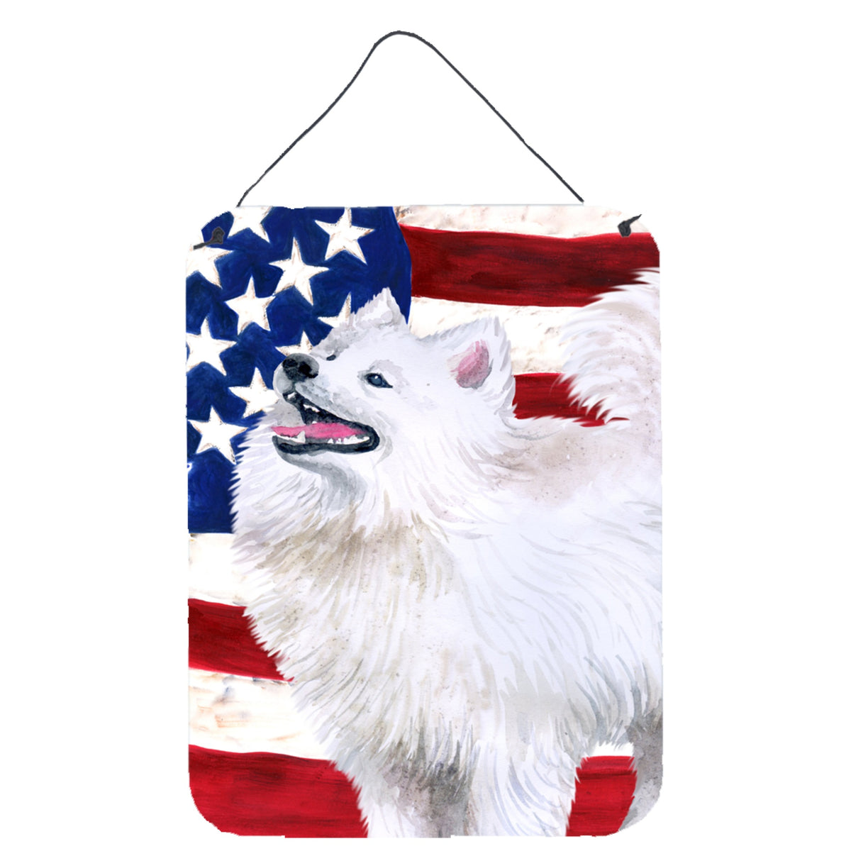 CarolineS Treasures Samoyed Patriotic Metal Print, 16 Inch  Inch  X 12 Inch  Inch , Multicolor