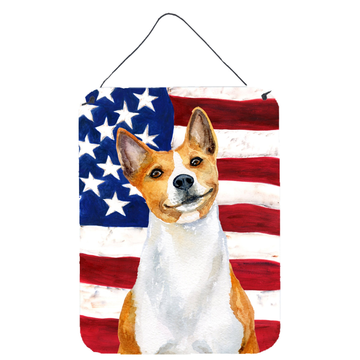 CarolineS Treasures Basenji Patriotic Metal Print, 16 Inch  Inch  X 12 Inch  Inch , Multicolor