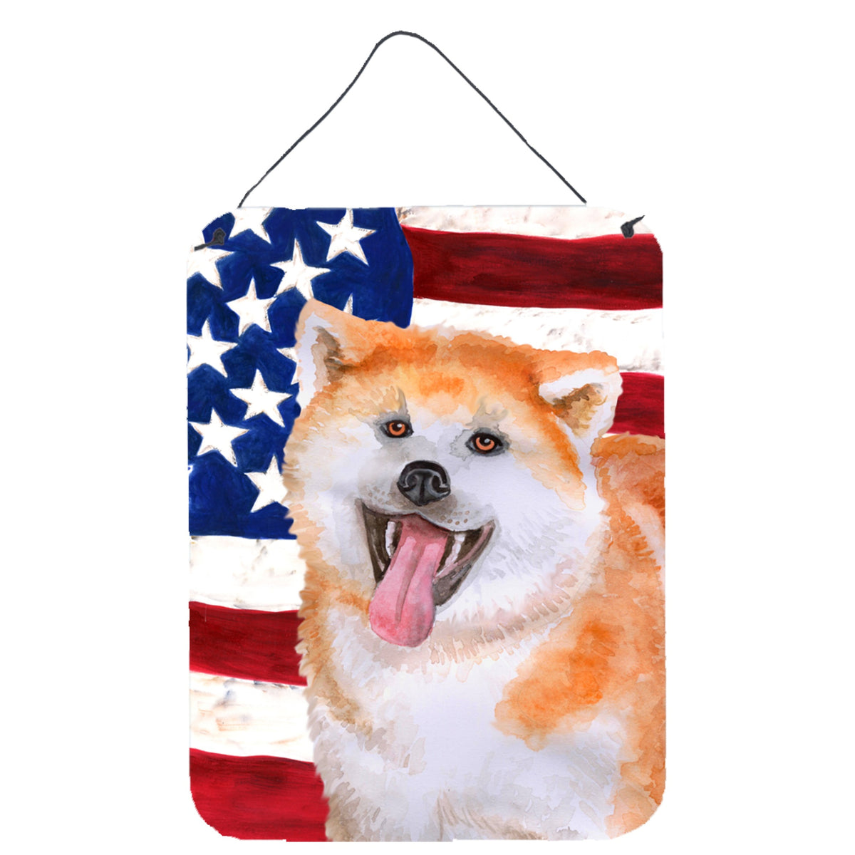 CarolineS Treasures Akita Patriotic Metal Print, 16 Inch  Inch  X 12 Inch  Inch , Multicolor