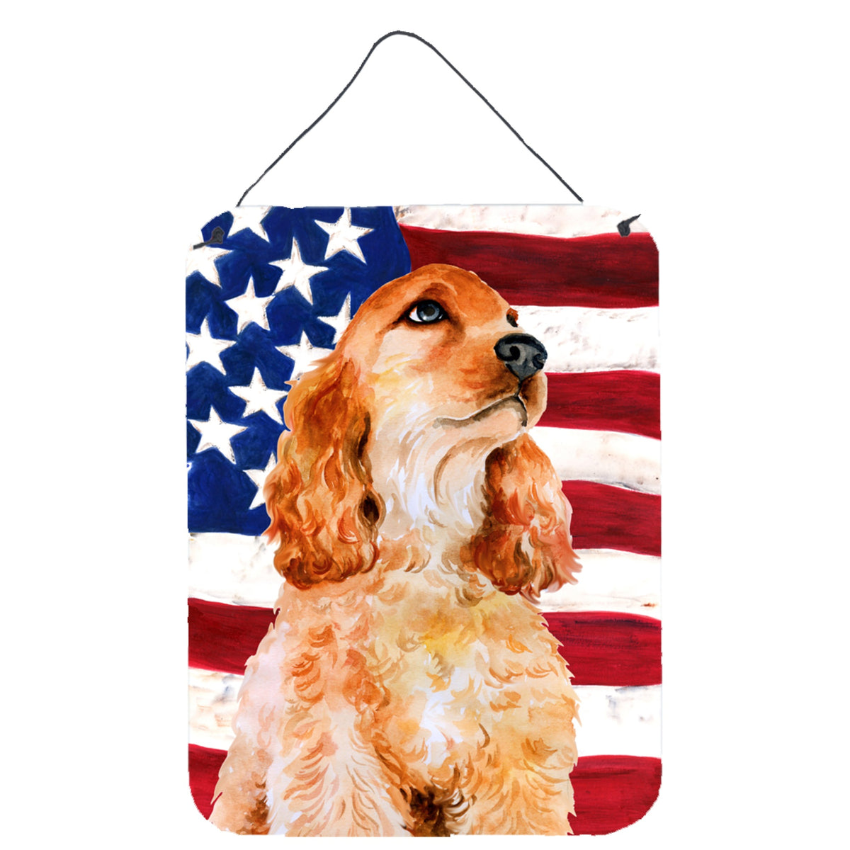 CarolineS Treasures Cocker Spaniel Patriotic Metal Print, 16 Inch  Inch  X 12 Inch  Inch , Multicolor