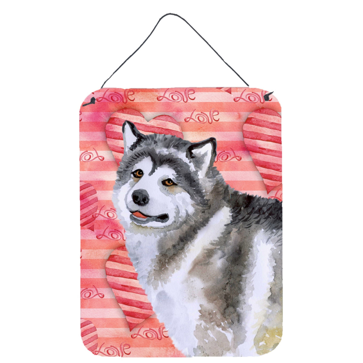 CarolineS Treasures Alaskan Malamute Love Metal Print, 16 Inch  Inch  X 12 Inch  Inch , Multicolor