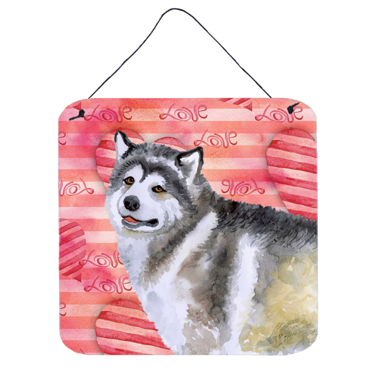 CarolineS Treasures Alaskan Malamute Metal Print, 6H X 6W, Love Is A Dog