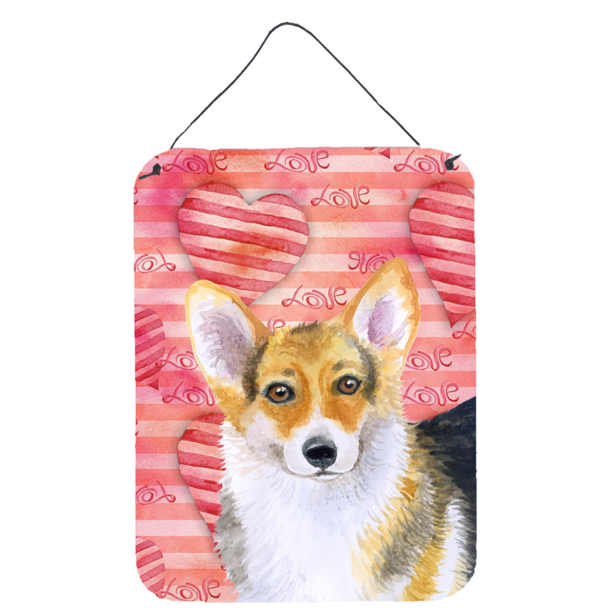 CarolineS Treasures Pembroke Corgi Love Metal Print, 16 Inch  Inch  X 12 Inch  Inch , Multicolor