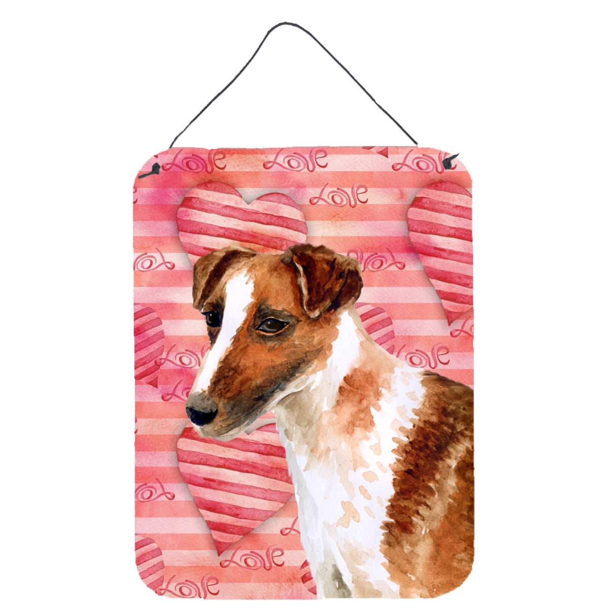 CarolineS Treasures Smooth Fox Terrier Love Metal Print, 16 Inch  Inch  X 12 Inch  Inch , Multicolor