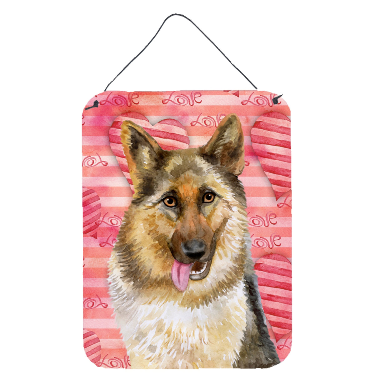 CarolineS Treasures German Shepherd Love Metal Print, 16 Inch  Inch  X 12 Inch  Inch , Multicolor