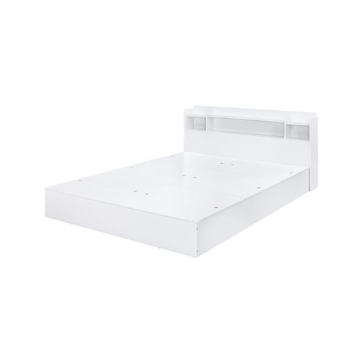 Bd00548Q Queen Bed W/Storage, White Finish  Perse ( 1Set/2Ctn )