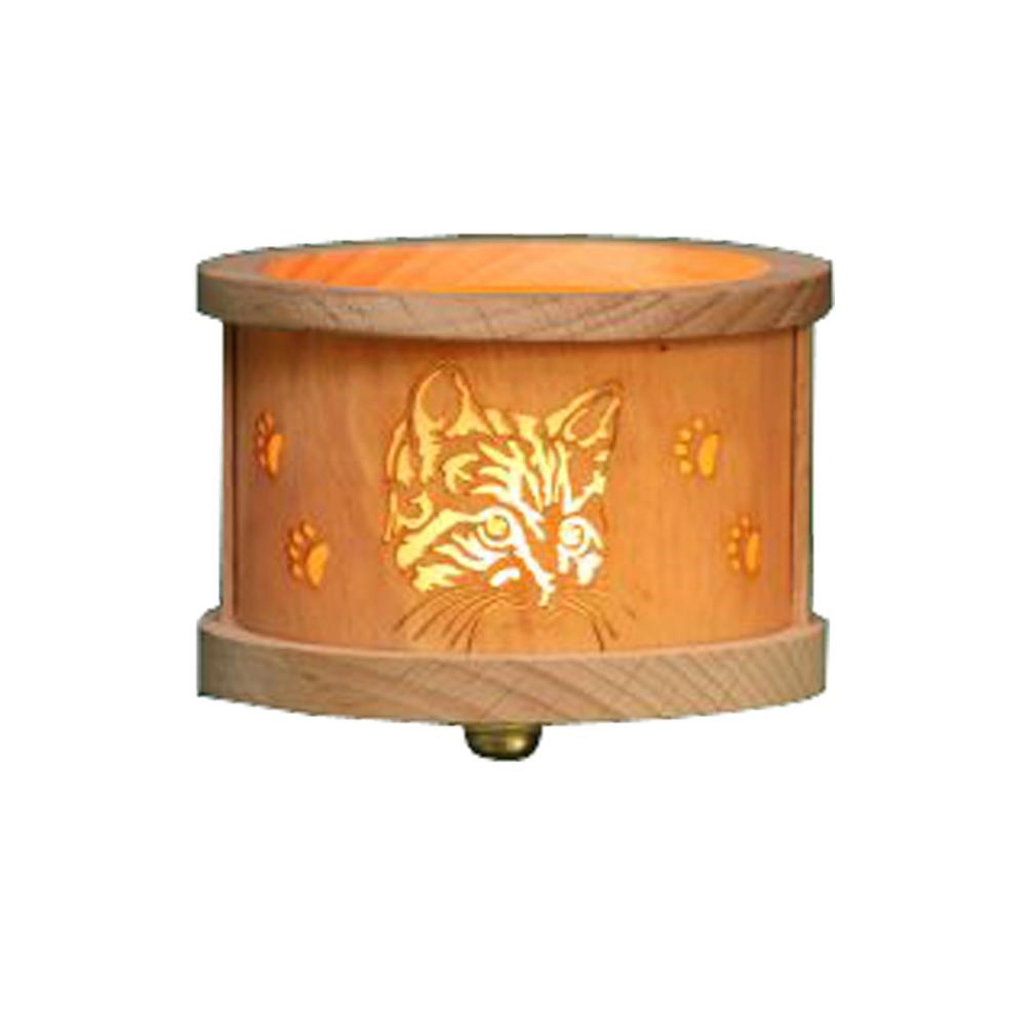 4387 - Richard Glaesser Tea light Luminary - Cats - 2.5H x 3W x 3D