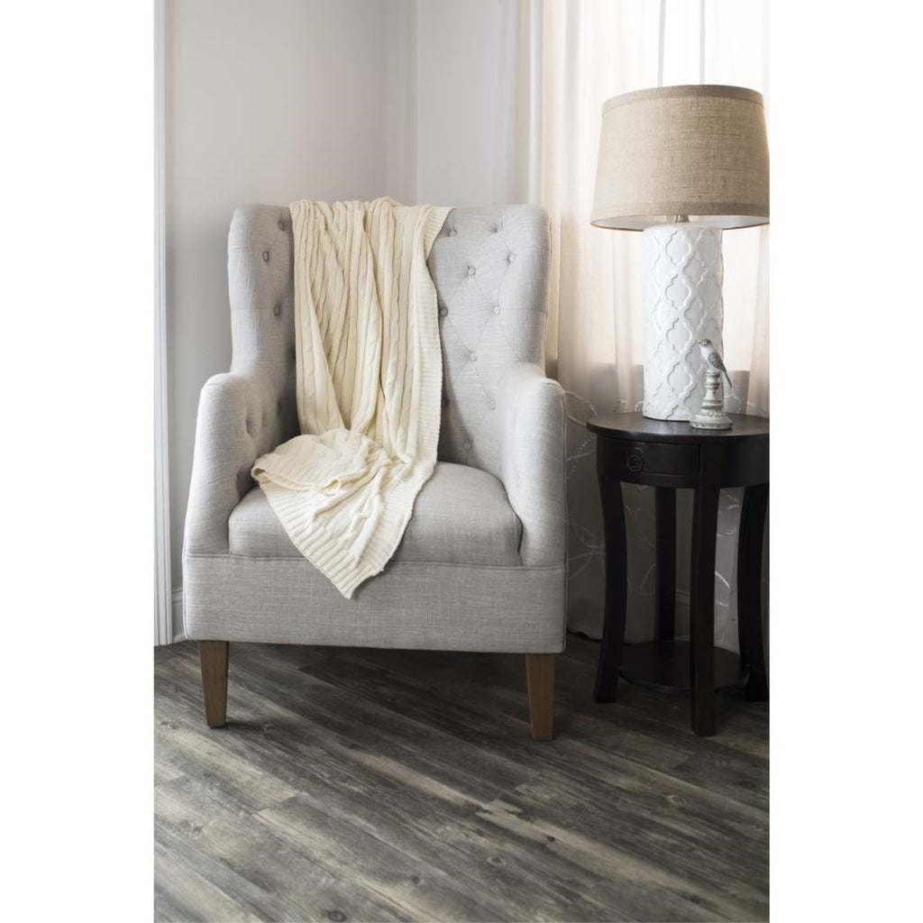 Rizzy Home THRTH0155CR005060 Cable Knit Throw Blanket,Cream