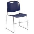 Nps 8500 Series Ultra-Compact Plastic Stack Chair, Navy Blue-like New