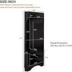 Modern Black Corner Hall Tree Coat Rack Entryway Storage Cabinet Shoe Bench
