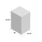 Blue Metal 2-Drawer Vertical Key Locking Heavy Duty Filing Cabinet