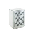 Accent Table With Self Closure And Safety Top Feature, White