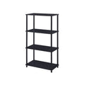 Bookshelf With Black Metal Frame, Black