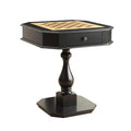 Wooden Chess Game Tablewith One Drawer, Black