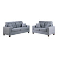 Gracious 2 Pieces Sofa Set With Pillows In Gray