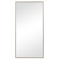 Rectangular Shape Thin Polystyrene Frame Mirror, Gold