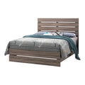 Queen Bed With Panel Headboard And Footboard, Brown
