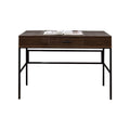 Writing Desk With Lift Top Storage And Usb Plugin, Brown