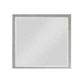 Jody 38 Inch Wall Mirror, Rectangular Wood Frame, Gray