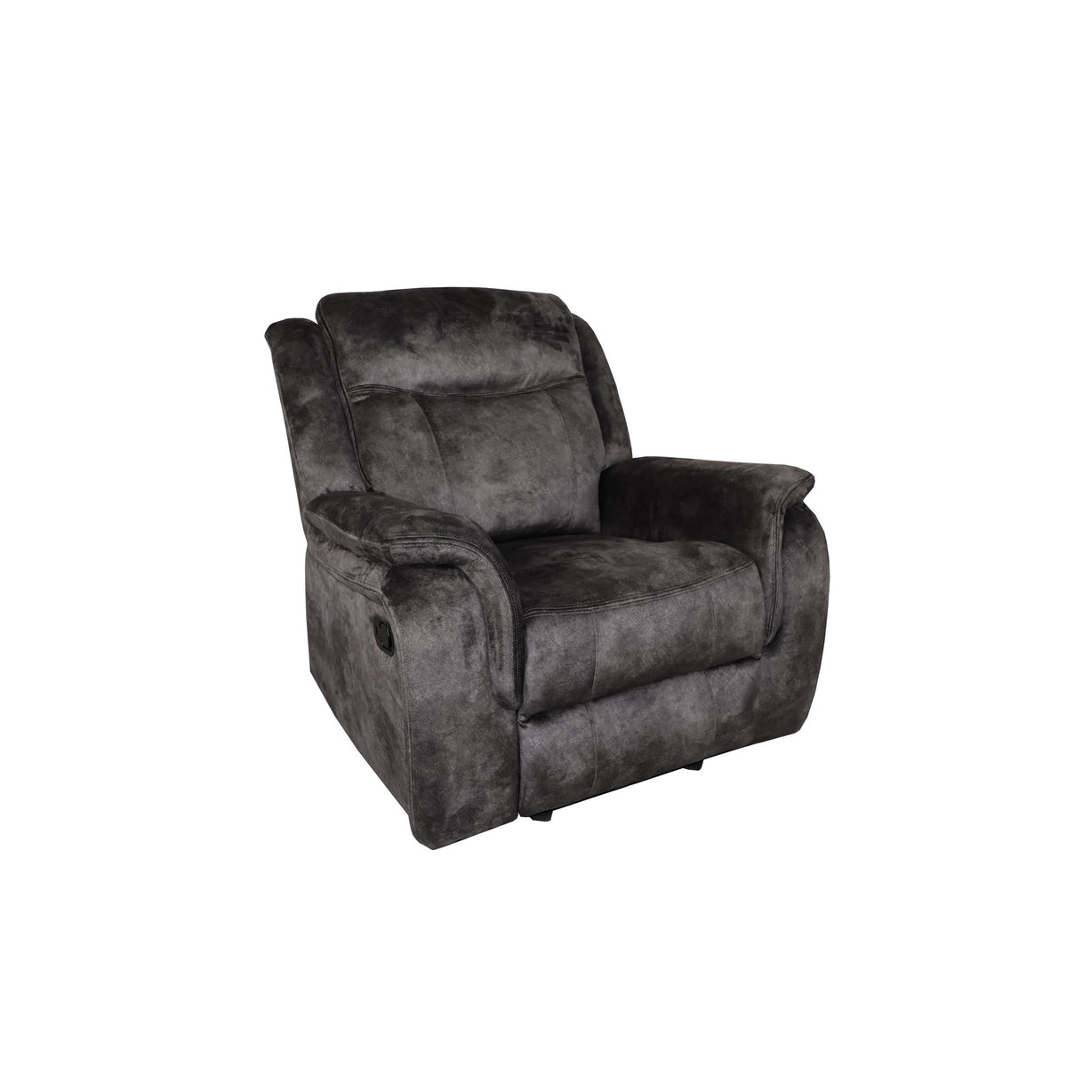 Harbor 38 Inch Power Recliner Chair, Pocket Coils, Gray Faux Suede