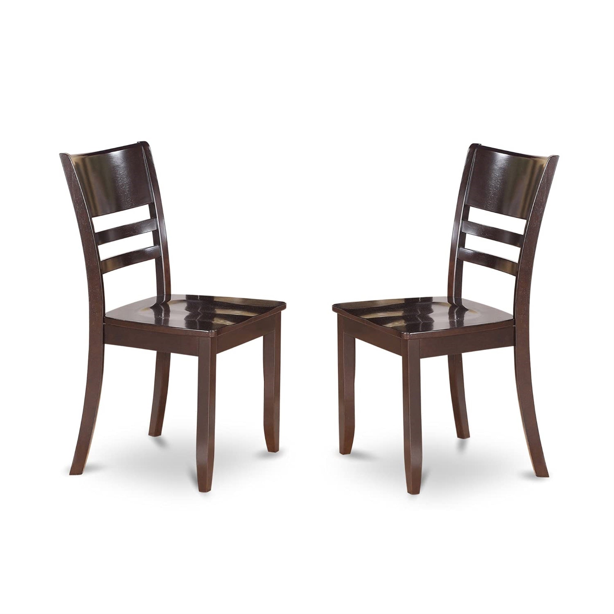 East West Furniture BOLY5-CAP-W 5 Piece Dining Table Set for 4 Includes a Round Kitchen Table and 4 Dining Room Chairs, 42x42 Inch, Cappuccino