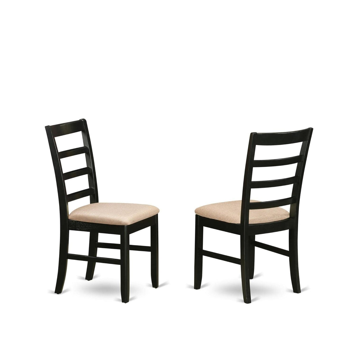 East West Furniture BOPF5-CAP-C 5 Piece Dining Room Table Set Includes a Round Wooden Table and 4 Linen Fabric Kitchen Dining Chairs, 42x42 Inch, Cappuccino