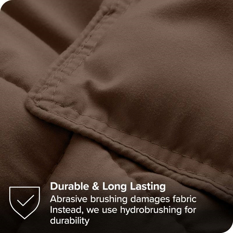 Twin size Down Alternative Comforter Set in Chocolate Brown Color
