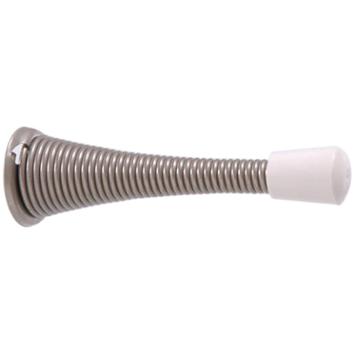 Hillman 851803 3 In. Satin Nickel Spring Door Stop