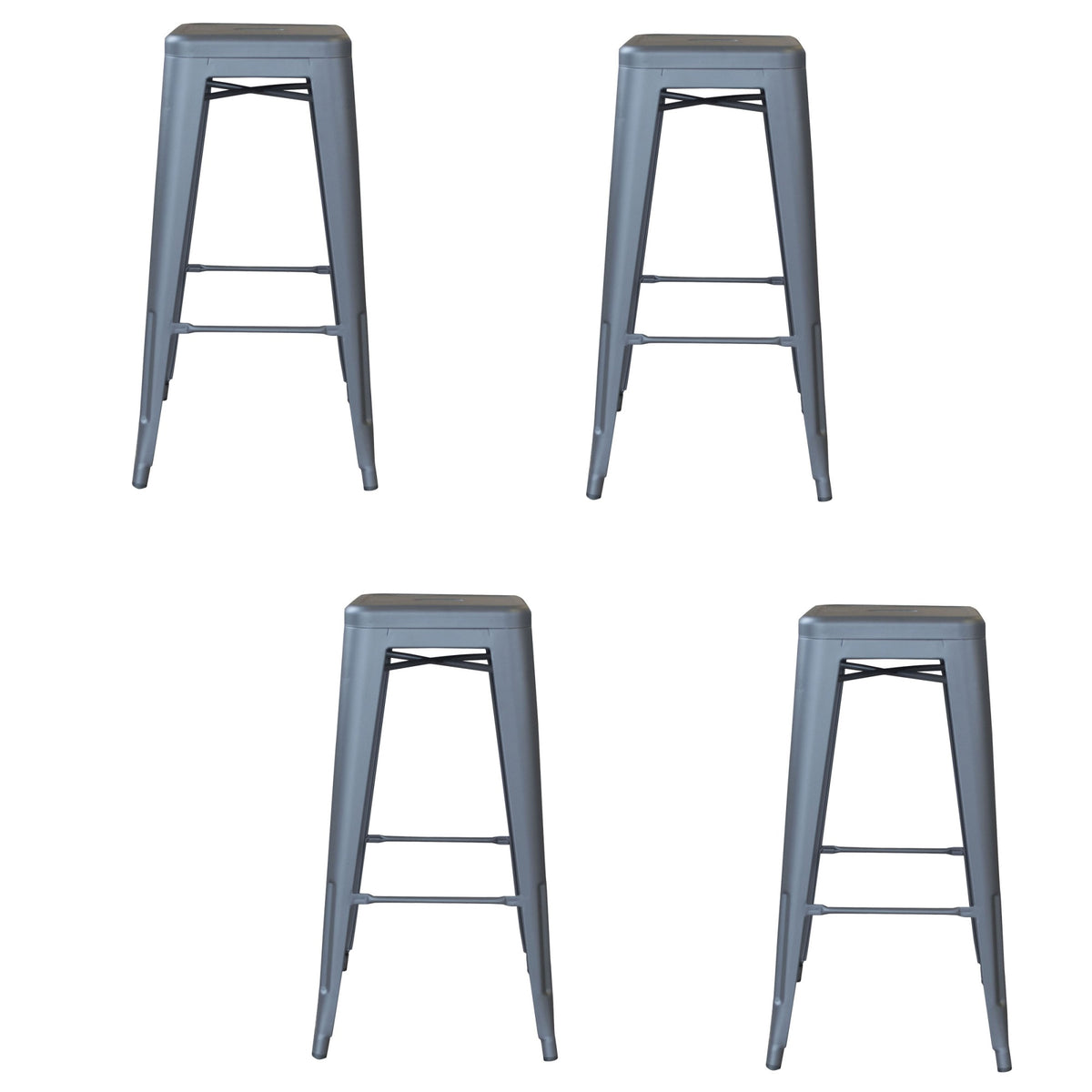 Amerihome Indoor/Outdoor 30 Inch Metal Bar Stool Set  4 Piece