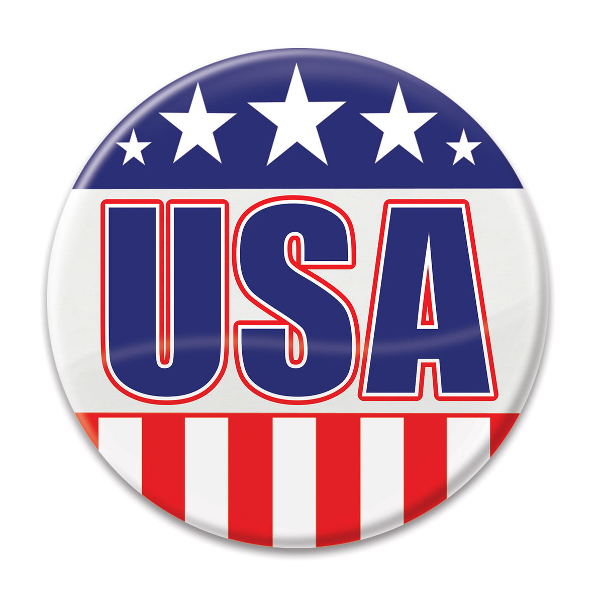 Usa Button, (Pack Of 6)