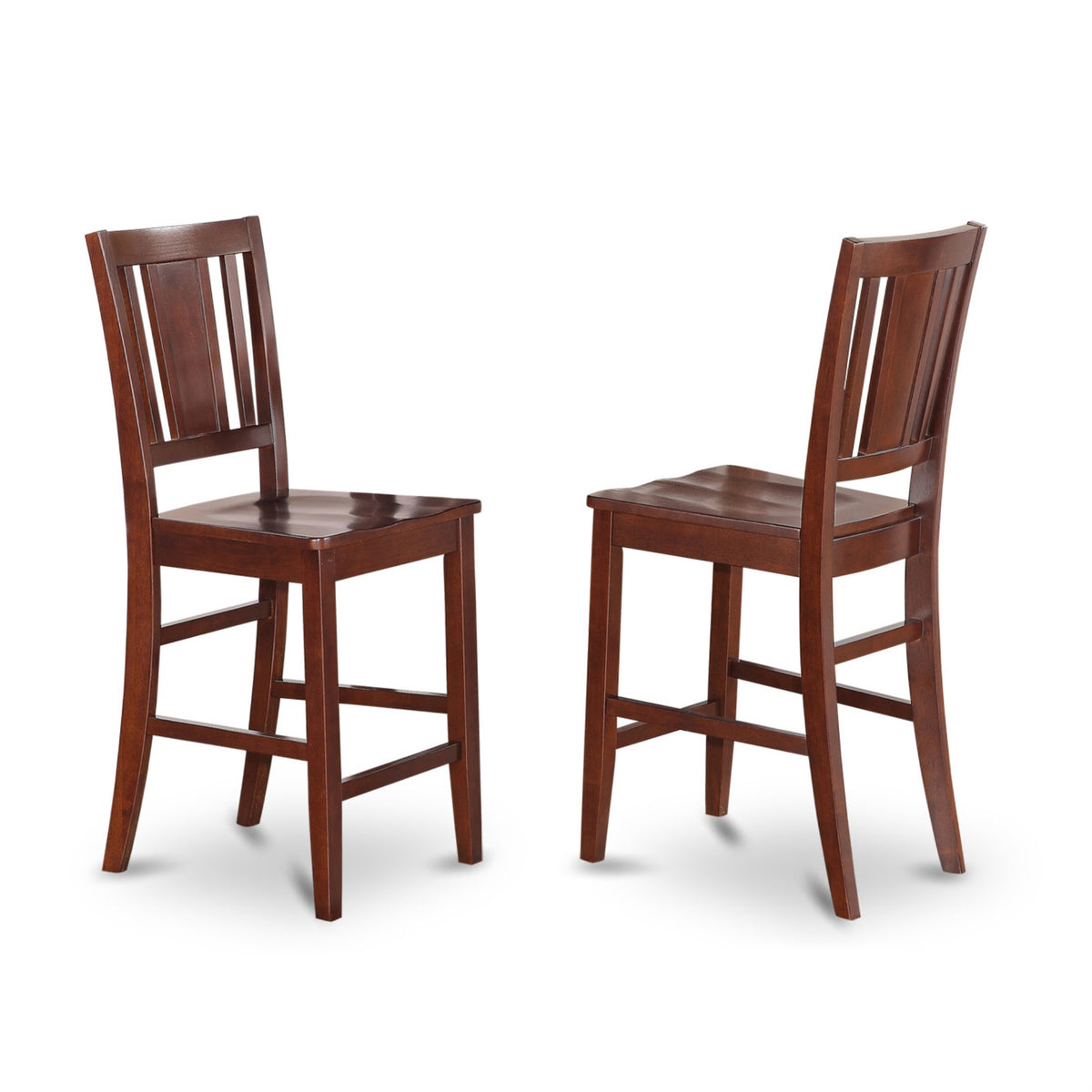 Elegant Solid Rubber Wood Bar Stools With Supportive Backs  Perfect For Dining Room  Easy To Clean  Asian Hardwood Constructi