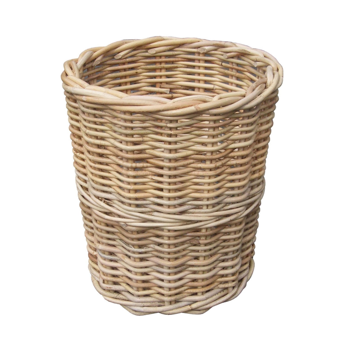 Ergode Home Office Sturdy Round Wicker Woven Trash Bin