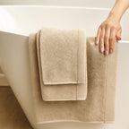 Bamboo Cotton Towel Set - Viscose from Bamboo + Cotton - 3pc - Champagne