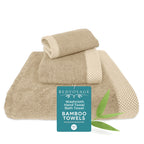 Bamboo Cotton Towel Set - Viscose from Bamboo + Cotton - 3pc - Champagne