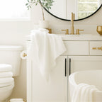 Plush Bamboo Towel Set - Viscose from Bamboo + Cotton - 3pc - White