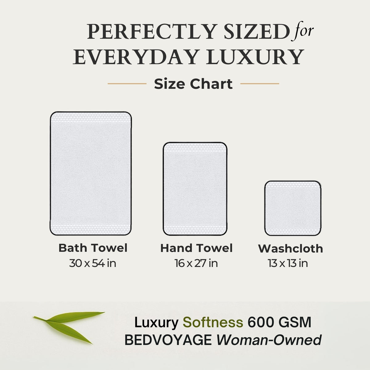 Plush Bamboo Towel Set - Viscose from Bamboo + Cotton - 3pc - White