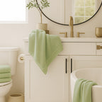 Bamboo Cotton Towel Set - Viscose from Bamboo + Cotton - 8pc - Sage