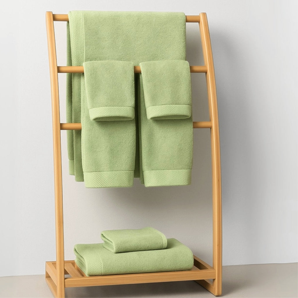 Bamboo Cotton Towel Set - Viscose from Bamboo + Cotton - 8pc - Sage