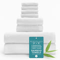 Bamboo Cotton Towel Set - Viscose from Bamboo + Cotton - 8pc - White