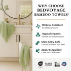 Bamboo Cotton Bath Towel - Viscose from Bamboo + Cotton - Sage