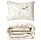 Bamboo Duvet Cover Set - 100% Viscose from Bamboo - 3pc- Damask