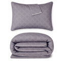 Bamboo Duvet Cover Set - 100% Viscose from Bamboo - 3pc - Platinum Geo
