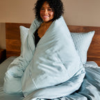 Bamboo Duvet Cover Set - 100% Viscose from Bamboo - 3pc - Sky