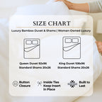 Bamboo Duvet Cover Set - 100% Viscose from Bamboo - 3pc - Sky