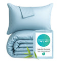 Bamboo Duvet Cover Set - 100% Viscose from Bamboo - 3pc - Sky