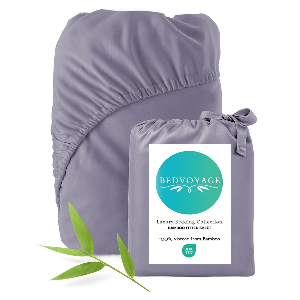Bamboo Fitted Sheet - 100% Viscose from Bamboo - Platinum